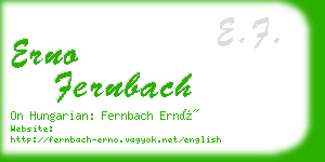 erno fernbach business card